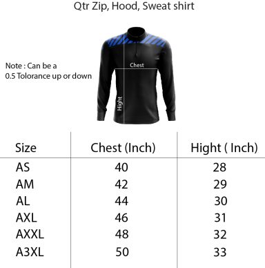 Mens Qtr Zip, Hood, Sweater